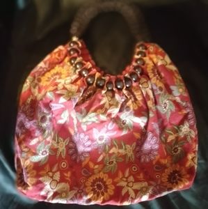 Chateau Floral Cloth and Bead Purse